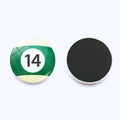 Snooker number 14 billiard ball magnetic fridge magnet with crystal glass finish - No.14 Stripe Green Style (JY008612-14)