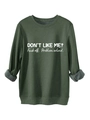 Detail van donkergroen sweatshirt met dikke grijze fleecevoering en geribbelde manchetten - S / Legergroen