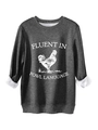 Close-up of the thick fleece lining and durable ribbed cuffs on this warm grey sweatshirt - S / Dark Gray