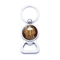 Silver metal Oktoberfest beer bottle opener keychain with Beer Premium design - Premium Beer Style (JY008654-12)