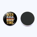 Oktoberfest beer time fridge magnet with crystal glass and magnetic back 25mm - Beer Time German Colors Style (JY008656-11)
