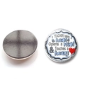 30mm Teacher Appreciation glass fridge magnet with inspirational quote and magnetic back - English Appreciation Heart Handprint Style (BXT2526-8)