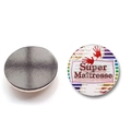 French Teacher themed crystal glass fridge magnet with Super Maîtresse quote and magnetic back - French Super Teacher Color Pencil Style (BXT2526-13)