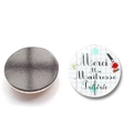 French teacher gift fridge magnet with 25mm crystal glass and motivational quote - French Favorite Teacher Grid Style (BXT2526-18)