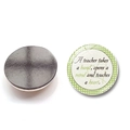 30mm crystal glass teacher appreciation magnet with inspirational educational quote - English Quote Green Polka Dot Grid Style (BXT2526-26)