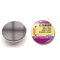 Round 30mm crystal glass fridge magnet with Teachers Day theme and magnetic back - English Happy Teachers Day Illustration Style (BXT2526-29)