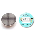 Merci maîtresse inspirational quote crystal glass fridge magnet with blue background - French Thank You Teacher Cartoon Kids Style (BXT2526-30)