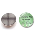 30mm crystal glass fridge magnet with green teacher quote and magnetic backing - English Love Teaching Green Handprint Style (BXT2526-32)
