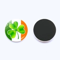 25mm Ireland flag shamrock fridge magnet with crystal glass dome and magnetic back - Irish Flag Shamrock Style (JY008704-1)