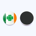 Ireland flag four-leaf clover crystal glass fridge magnet with magnetic back - Striped Flag Clover Style (JY008704-2)