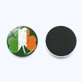 Distressed Ireland flag shamrock fridge magnet with a smooth magnetic backing surface - Distressed Shamrock Style (JY008704-3)