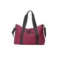 Bolso de viaje burdeos impermeable grande con correas resistentes y bolsillos con cremallera - Rojo