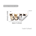 Cute mouse themed self-adhesive wall stickers for home decor, waterproof PVC material set - M19019-20*30cm (1 Sheet)