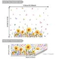 Cute squirrel and sunflower window stickers for home decor with vibrant floral patterns - Sunflower Animal Pattern (DJ14116)