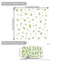 Lot de 6 stickers muraux feuilles de fougère créatives auto-adhésifs de 115x115cm - Motif de Feuilles de Fougère Verte (M16571) / 6 Feuilles/Set