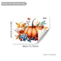 Creative watercolor autumn pumpkin wall sticker with vibrant fall flowers and berries - Watercolor Single Large Pumpkin Style (C13508) / 30x40cm/1 Sheet