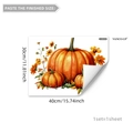 Detail of 30x40cm watercolor autumn pumpkin wall sticker with self-adhesive backing - Watercolor Pumpkin Trio Style (C13509) / 30x40cm/1 Sheet