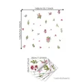 Guide des tailles pour stickers muraux floraux montrant les dimensions de 140x135cm - Ensemble de 6 Pièces de Feuilles Florales Roses (M16135)
