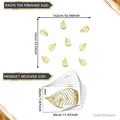 Golden ginkgo leaf wall sticker set of 9 pieces for bedroom decor size guide - Gold Ginkgo Leaves Style (TJ18012) / 20x30cm/9Pcs Set