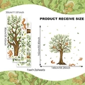 Wandtattoo-Set Waldbaum und Eichhörnchen für Wohnzimmer Dekoration 148x142cm - MG16005