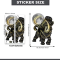 Muurstickers set met cartoon mammoet en maan met goudfolie voor woonkamer decoratie - MA11009-30*90cm*2Vellen