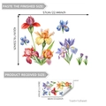 Adesivi murali autoadesivi in PVC con fiori di iris ad acquerello per decorare casa - Stile Iris Colorato (C19003) / 30x60cm