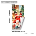 Detaillierter PVC Weihnachts-Wandsticker mit Weihnachtsmann-Motiv und Maßen in 60x30 cm - Invertierter Weihnachtsmann Kamin Szene (B20078) / 30*60cm