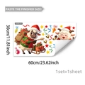Christmas gnome and sheep cartoon wall stickers for holiday home decor set 30x60cm - Cartoon Sheep Style (B20085) / 30x60