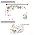 Stickers muraux avec fleurs roses et papillons pour décoration intérieure élégante - 30*45cm*4 Feuilles