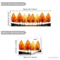 Pegatinas de pared bosque de otoño con diseño y dimensiones finales de 27x74 cm - Estilo de Bosque de Otoño (C14175--30*40cm*2pcs)