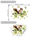 Detailed size chart for autumn squirrel and ginkgo leaf static cling window stickers - Squirrel Ginkgo Style (D18049) / 30*40cm
