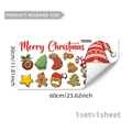 Detail view of 30x60cm Christmas gnome wall sticker set with Merry Christmas lettering - Merry Christmas and Gift Gnome Style (M20153) / 30x60cm (1 Sheet)