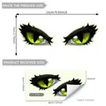 Luminous green glowing cat eyes wall stickers with dimensions for home wall decoration - Emerald Green Cat Eyes Style (YCG18005A) / 20x10cm