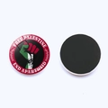 Free Palestine magnet featuring a fist and flag design with black magnetic backing - Free Palestine Red Ring Fist (JY008769-3)