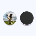 25mm crystal glass cow pattern fridge magnet with strong magnetic backing for home decor - Pasture Strolling Cow (JY008898-5)