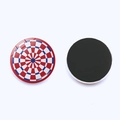 30mm colorful dartboard crystal glass fridge magnet with magnetic backing - Red White Blue Dartboard Style (JY9467-2)