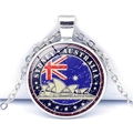 Detail of vintage Sydney Australia flag pendant featuring the iconic Opera House landmark - Australia