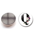 Alphabet Q round glass fridge magnet with floral design and magnetic back for home decor - Letter Q Style (XSWX6582-Q)