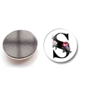 25mm glass fridge magnet featuring floral letter S design and magnetic backing - Letter S Style (XSWX6582-S)