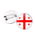 Insigne rond en fer-blanc avec drapeau de la Géorgie pour l'Euro de football 2024 - Géorgie