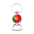 Portugal flag metal bottle opener keychain and keyring for football fans souvenir - Portugal Style