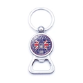 Portachiavi apribottiglie in metallo con bandiera del Regno Unito e Big Ben - Stile Vintage Regno Unito Gran Bretagna (JY009040-2)