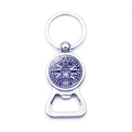 Portachiavi souvenir di Londra Big Ben e bandiera UK con apribottiglie in metallo - Stile Argento Lucido Monumento Britannico (JY009040-3)
