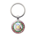 Porte-clés roulette de casino créatif avec pendentif en alliage et roue de chiffres - Style Argenté 1 (Argent-1)