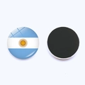 Argentinien Flagge Kühlschrankmagnet aus Kristallglas mit 25mm runder Magnetrückseite - Argentinien