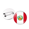 Peru-Nationalflaggen-Anstecker für die Copa America 2024 mit silbernem Sicherheitsverschluss - Peru