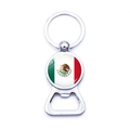 Mexico flag metal keychain bottle opener made of zinc alloy for soccer fans - Mexico