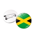 Jamaica flag lapel pin with dome finish and safety pin clasp for soccer fans - Jamaica