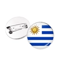 Uruguay flag metal pin badge for Copa America fans with secure safety pin closure - Uruguay