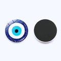 30mm Kristallglas Blaues Böser Blick Kühlschrankmagnet mit Glitzer und Magnetrückseite - Dunkelblauer Glitzerstil (JY009125-2)